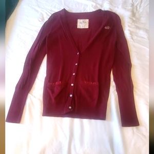 Hollister size L long sleeve maroon sweater